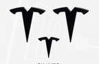 Bright Carbon Fiber Emblem Cover Sticker for Tesla Model 3 (2017-2023) / Y (2020-2024) 3-Piece Kit-Teskay