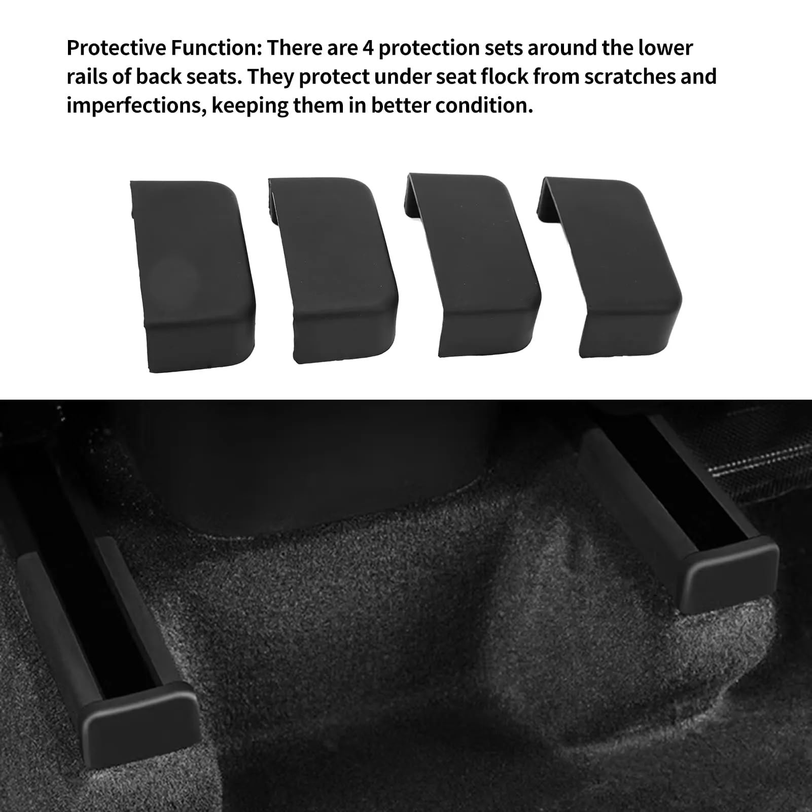 Car Slide Rails Anti-Kick Plugs suitable for Tesla Model 3/Y