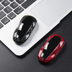 Carbon Fiber Key Fob Cover For Tesla Model S（2012-2018)