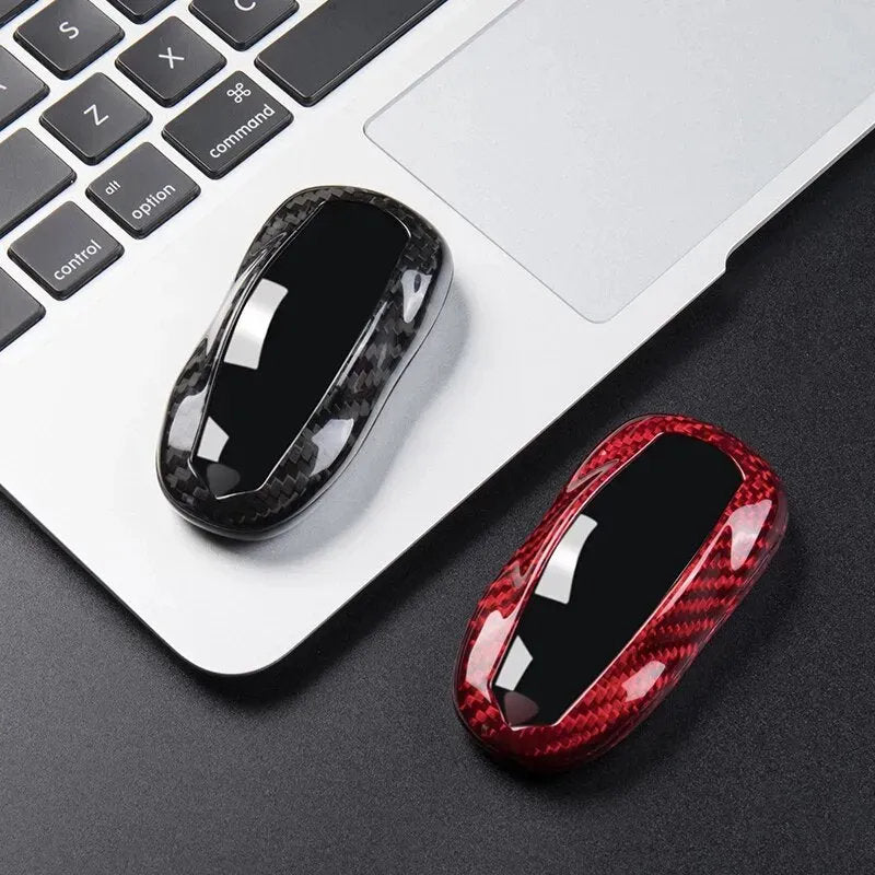 Carbon Fiber Key Fob Cover For Tesla Model S（2012-2018)
