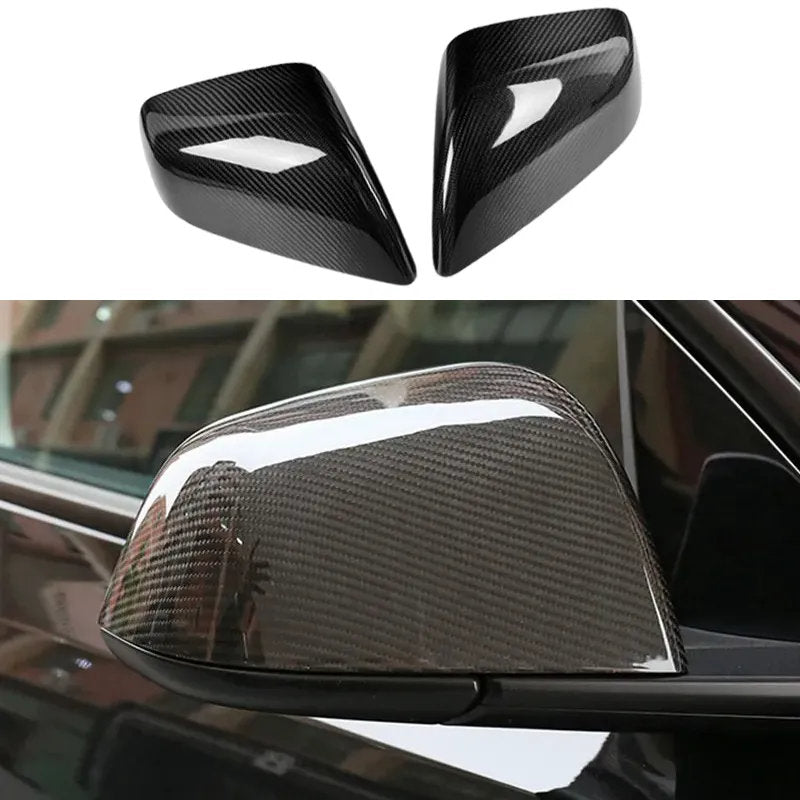 Carbon Fiber Side Mirror Covers (1 Pair) for Tesla Model 3 (2017-2023.10) / Model Y (2020-2024)