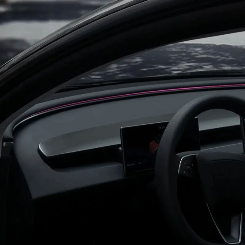 Carbon Fiber Dashboard Snap-On Patch for Tesla Model 3 Highland/Model Y Juniper