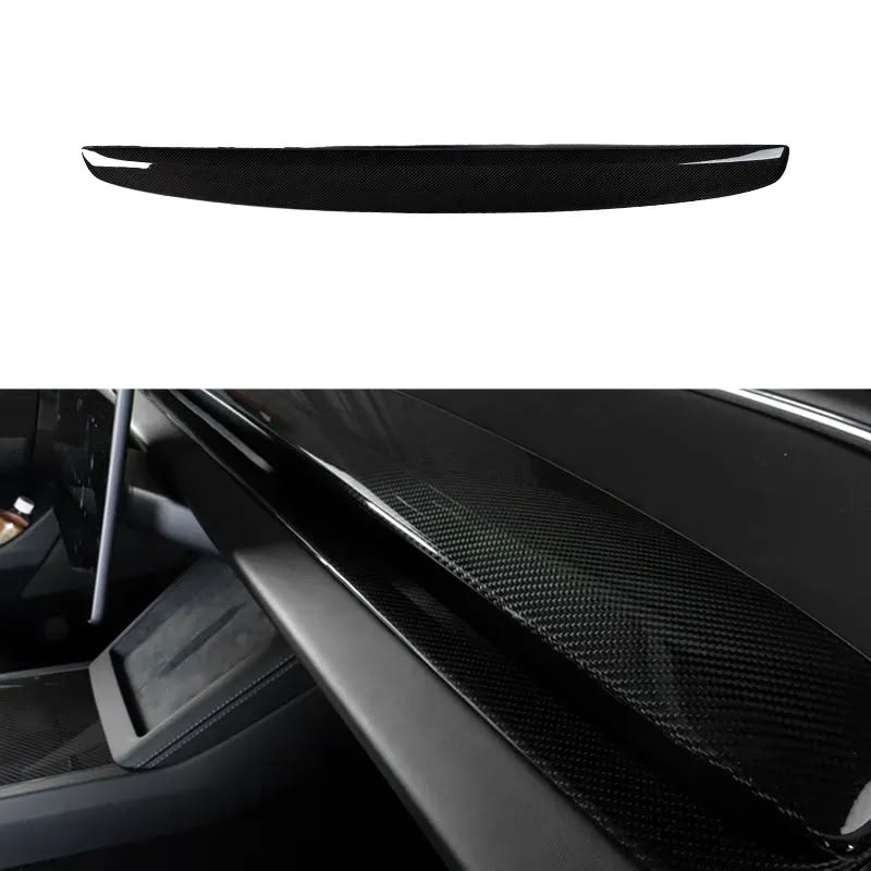 Carbon Fiber Dashboard Snap-On Patch for Tesla Model 3 Highland/Model Y Juniper