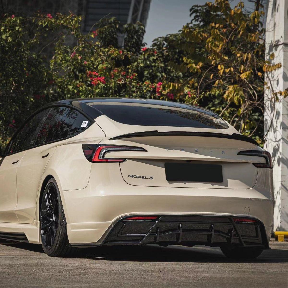 Carbon Fiber Rear Trunk Spoiler for Tesla Model 3 Highland - Teskay