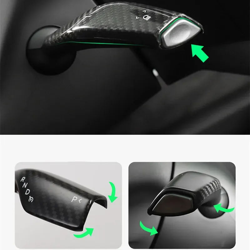 Carbon Fiber Wiper and Drive Shift Switch Cover for Tesla Model 3/Y