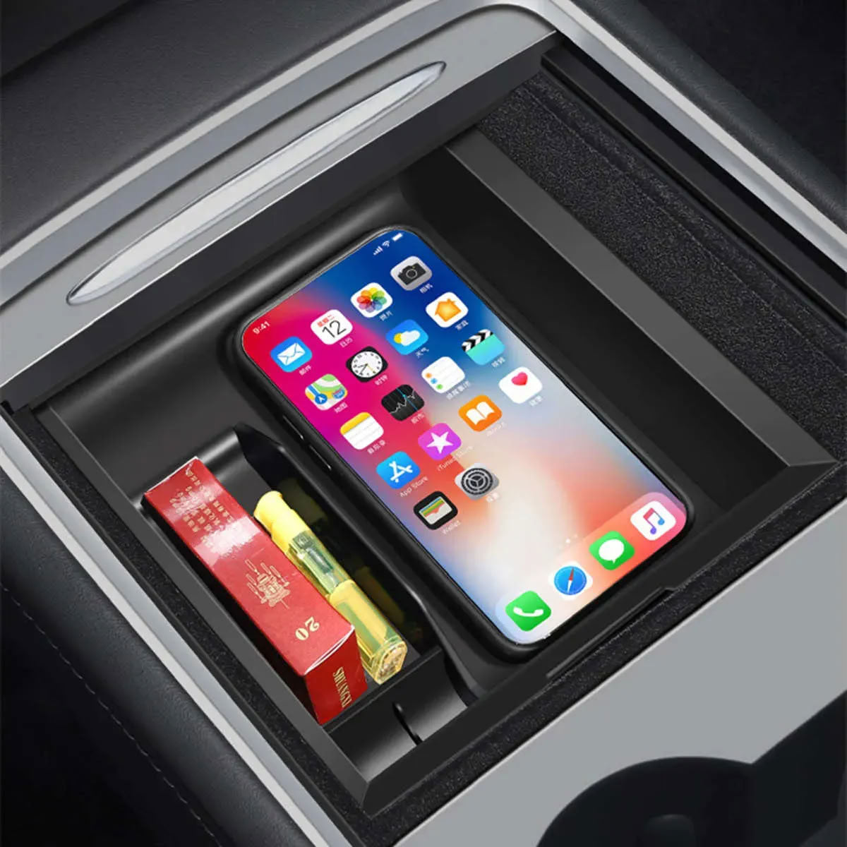 Center Armrest Storage Box for Tesla Model 3（2017-2023.10）/ Y（2020-2023）