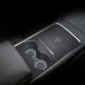 Center Console Cover for Tesla Model 3 (2021-Present) / Model Y (2020-Present) Model 3 Y Nappa leather-Black
