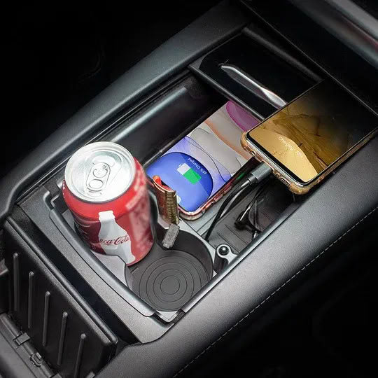 Center Console Organizer with Wireless Charging for Tesla Model S/X（2016-2020）