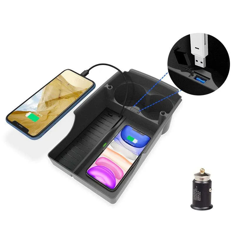 Center Console Organizer with Wireless Charging for Tesla Model S/X（2016-2020）