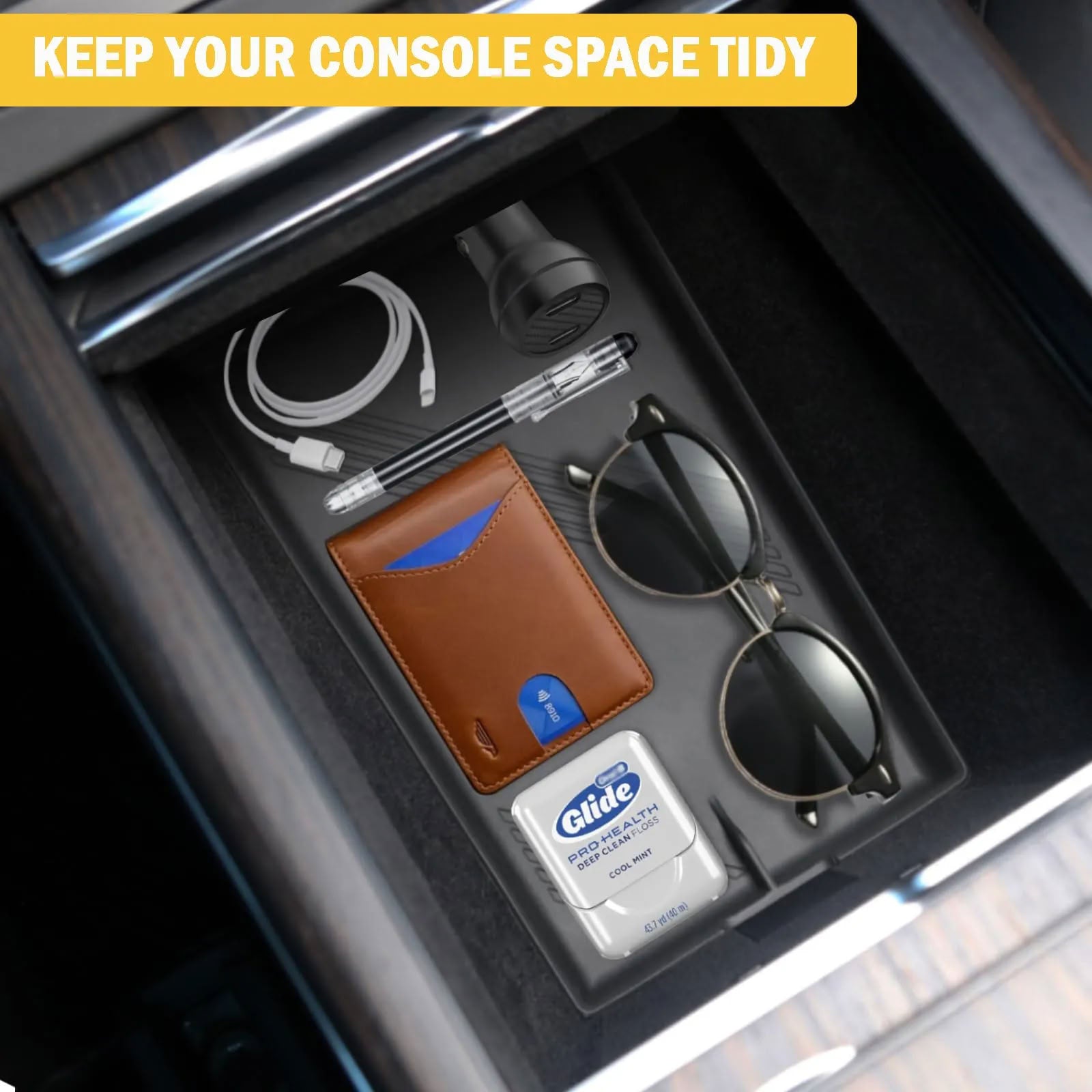 Center Console Storage Mat for Tesla Model S/X