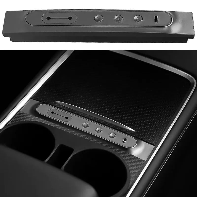 Center Console USB Hub Buttons for Tesla Model 3（2021-2023）/ Y（2021-2023）