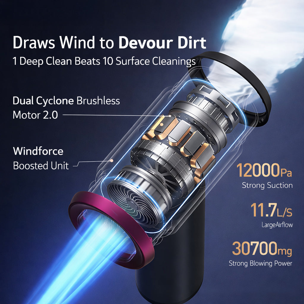 120W 12000pa Handheld Portable Vacuum Cleaner