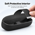 Sunglasses Holder Hidden Under Dashboard Leather Glasses Case Organizer for Model 3 Highland/Model Y Juniper/Model YL