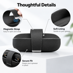 Sunglasses Holder Hidden Under Dashboard Leather Glasses Case Organizer for Model 3 Highland/Model Y Juniper/Model YL