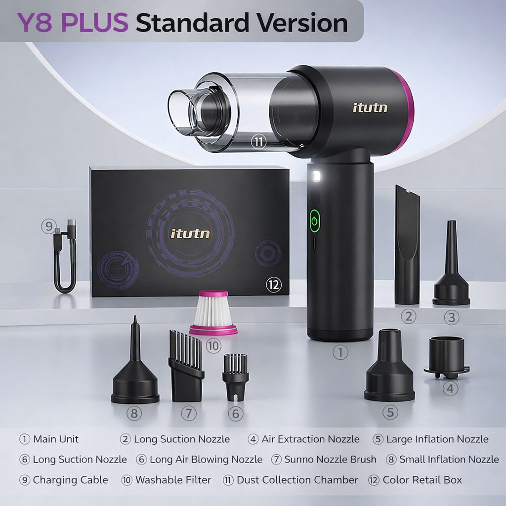 120W 12000pa Handheld Portable Vacuum Cleaner Black