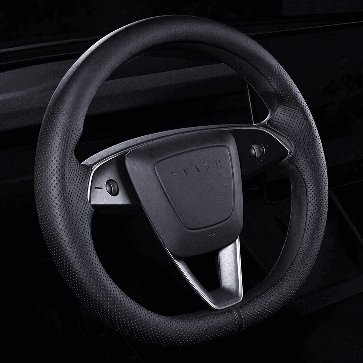 Breathable Snap-On Steering Wheel Cover for Tesla Model 3/Y