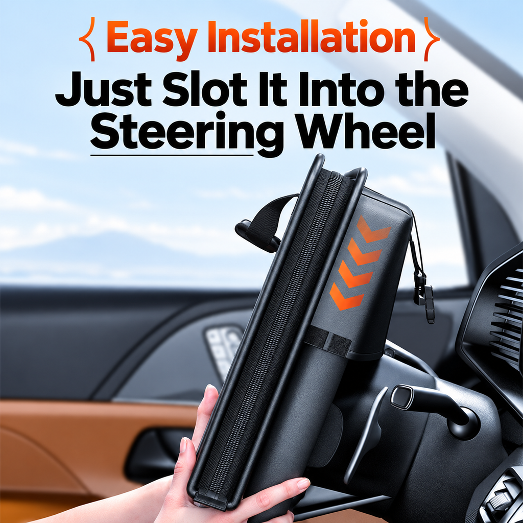 Tesla 2-in-1 Foldable Steering Wheel & Backseat Tray Organizer | Multi-Use Car Table
