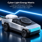 Cybertruck-Inspired 3-in-1 Wireless Charging Dock for iPhone, Apple Watch & AirPods
