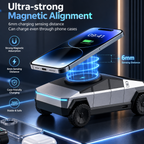 Cybertruck-Inspired 3-in-1 Wireless Charging Dock for iPhone, Apple Watch & AirPods