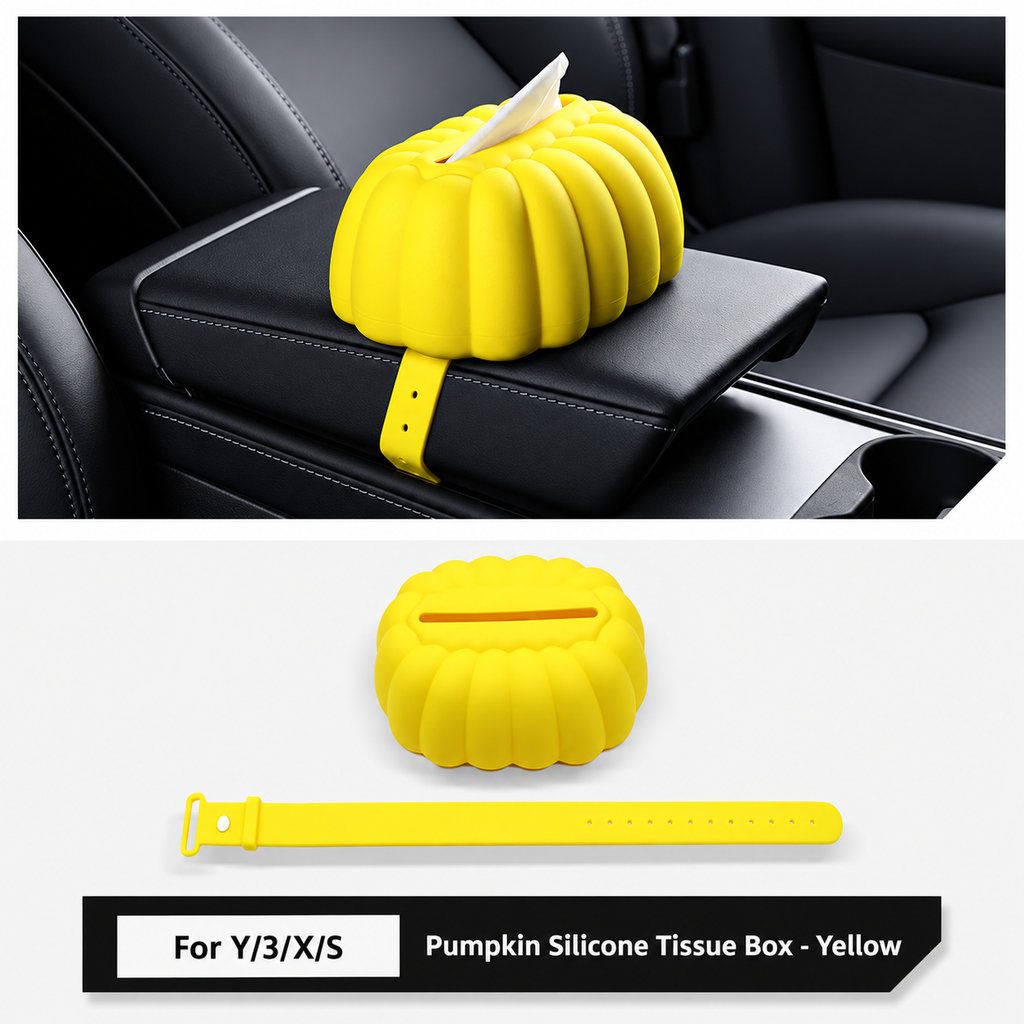 Silicone Pumpkin Tissue Case Compatible for Tesla Model 3/Y/S/X