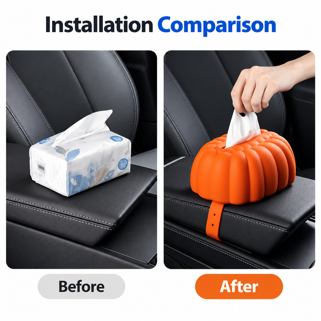 Silicone Pumpkin Tissue Case Compatible for Tesla Model 3/Y/S/X