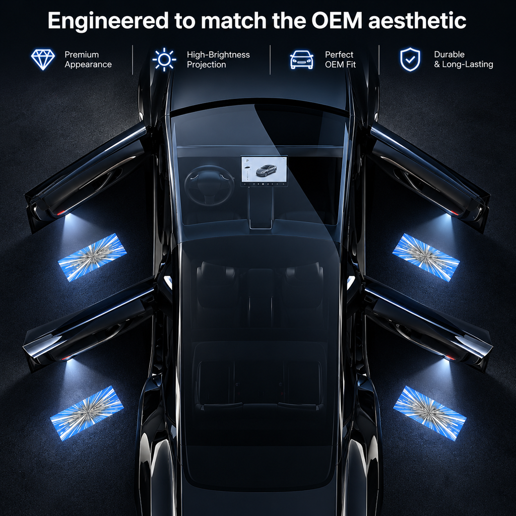 LED Door Projector Lights for Tesla Model 3/Y