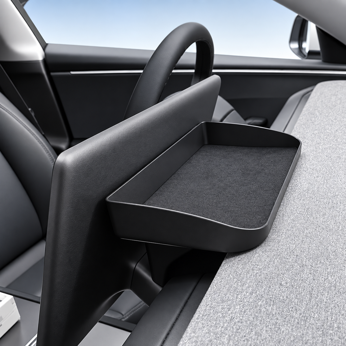 Alcantara Screen Behind Storage Box for Tesla Model 3/Y