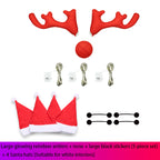 Christmas Reindeer Antler Light Pendant for Tesla Model 3/Y/S/X Large reindeer antler set (5 pieces) + 4 Santa hats (suitable for white interiors)
