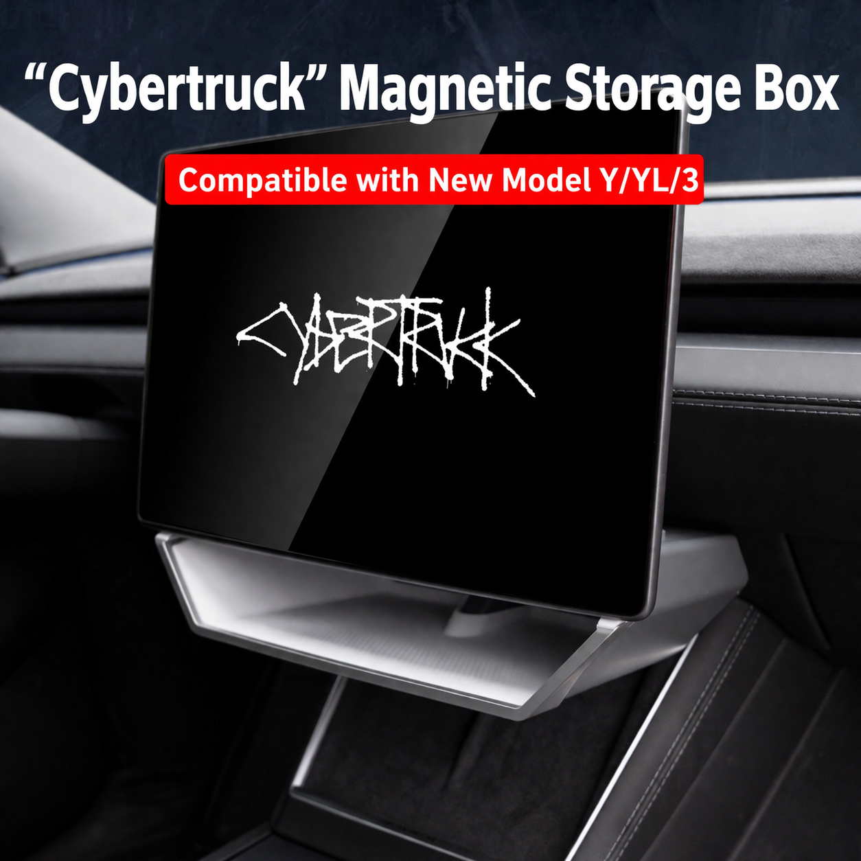 Compatible with Model 3 Highland/Y Juniper Cybertruck Under-Screen Storage Box-Teskay