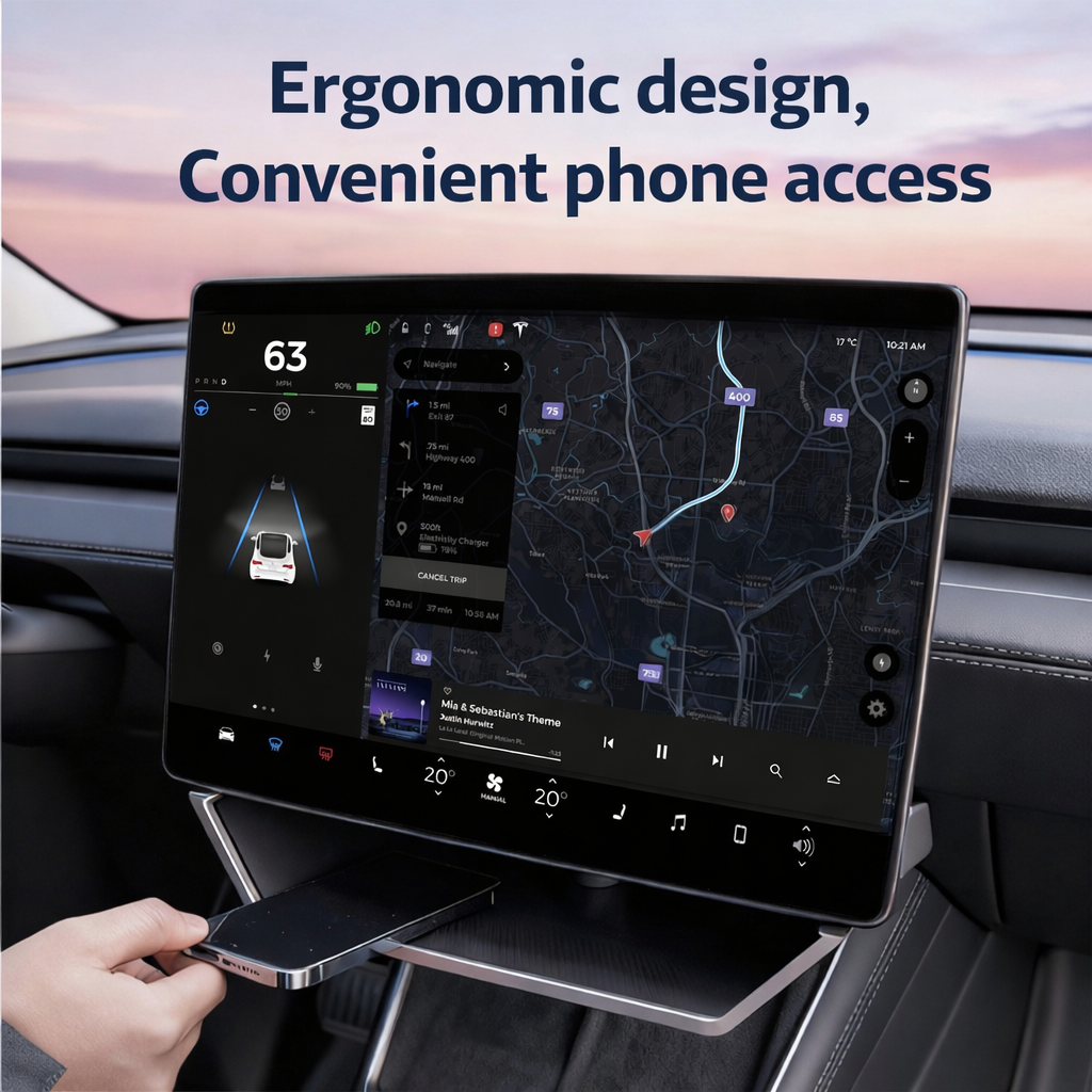 Compatible with Model 3 Highland/Y Juniper Cybertruck Under-Screen Storage Box-Teskay