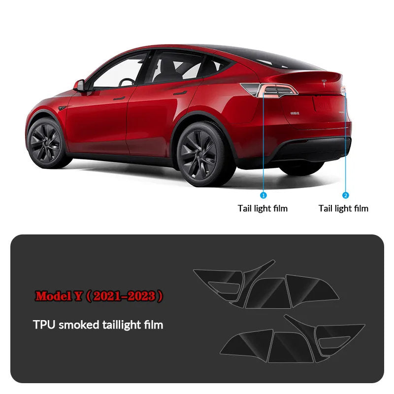 Compatible with Tesla Model Y (2021-2025.2) Headlights and Taillight Protection Film