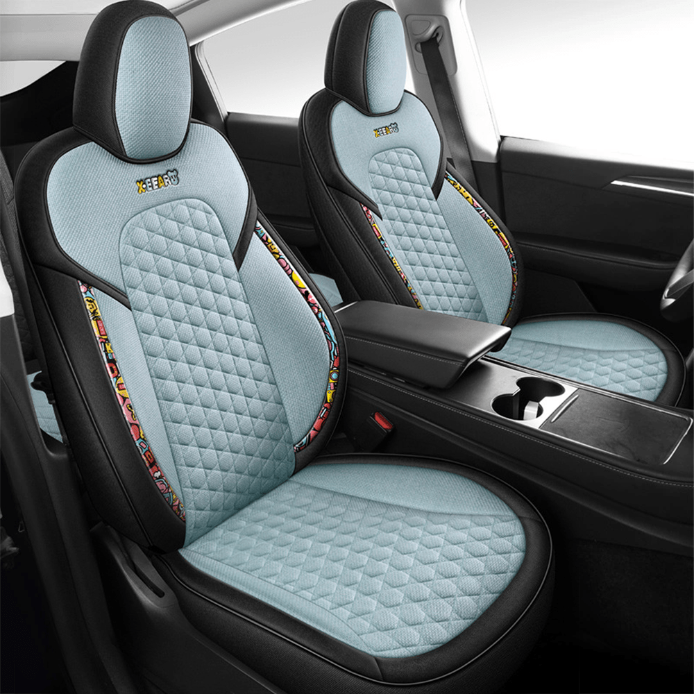 Cotton-Linen Seat Covers for Tesla Model 3 - Teskay