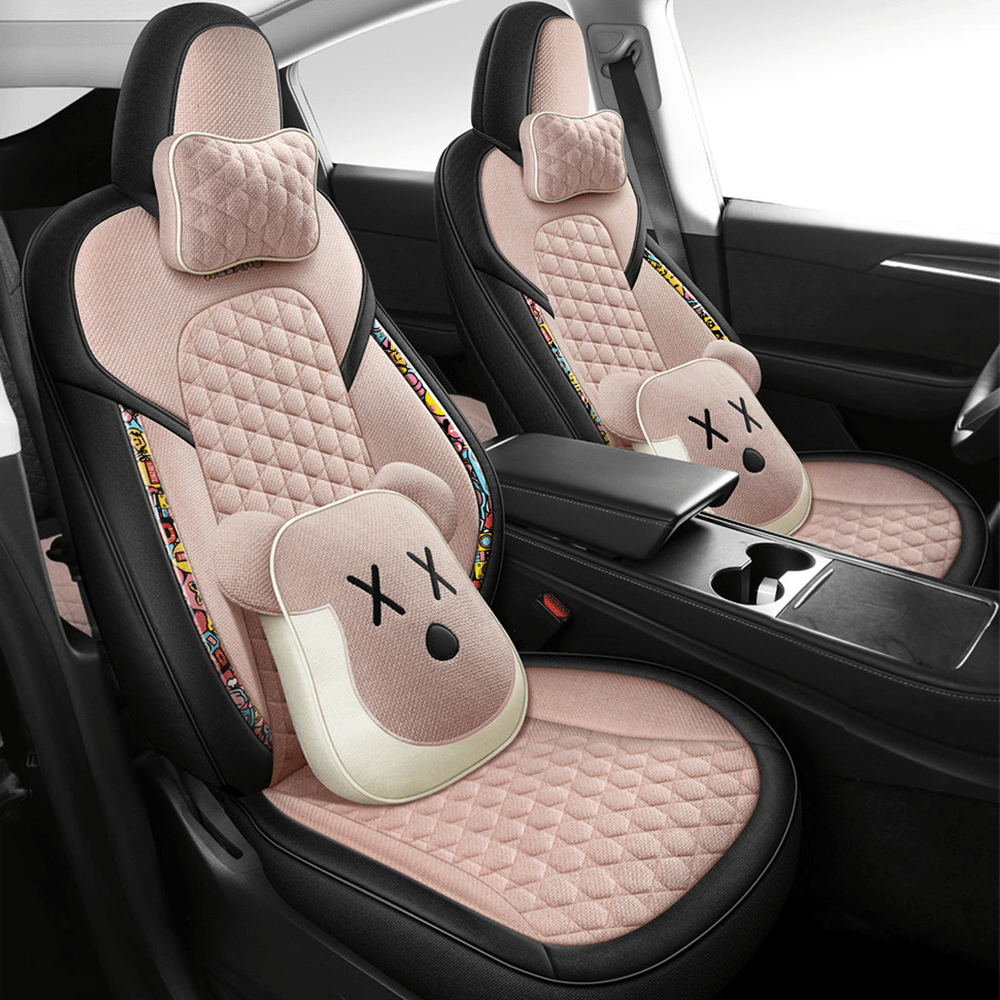 Cotton-Linen Seat Covers for Tesla Model 3 - Teskay