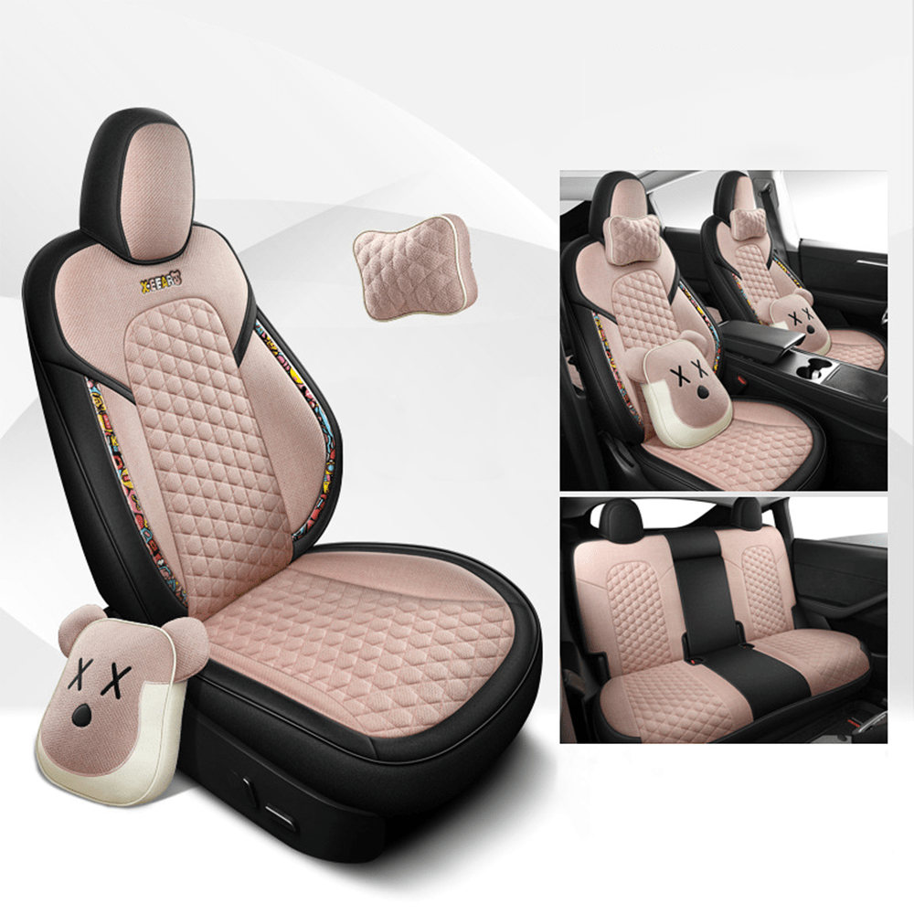 Cotton-Linen Seat Covers for Tesla Model 3 - Teskay