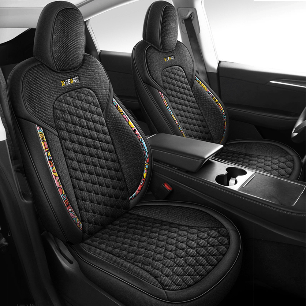 Cotton-Linen Seat Covers for Tesla Model 3 - Teskay
