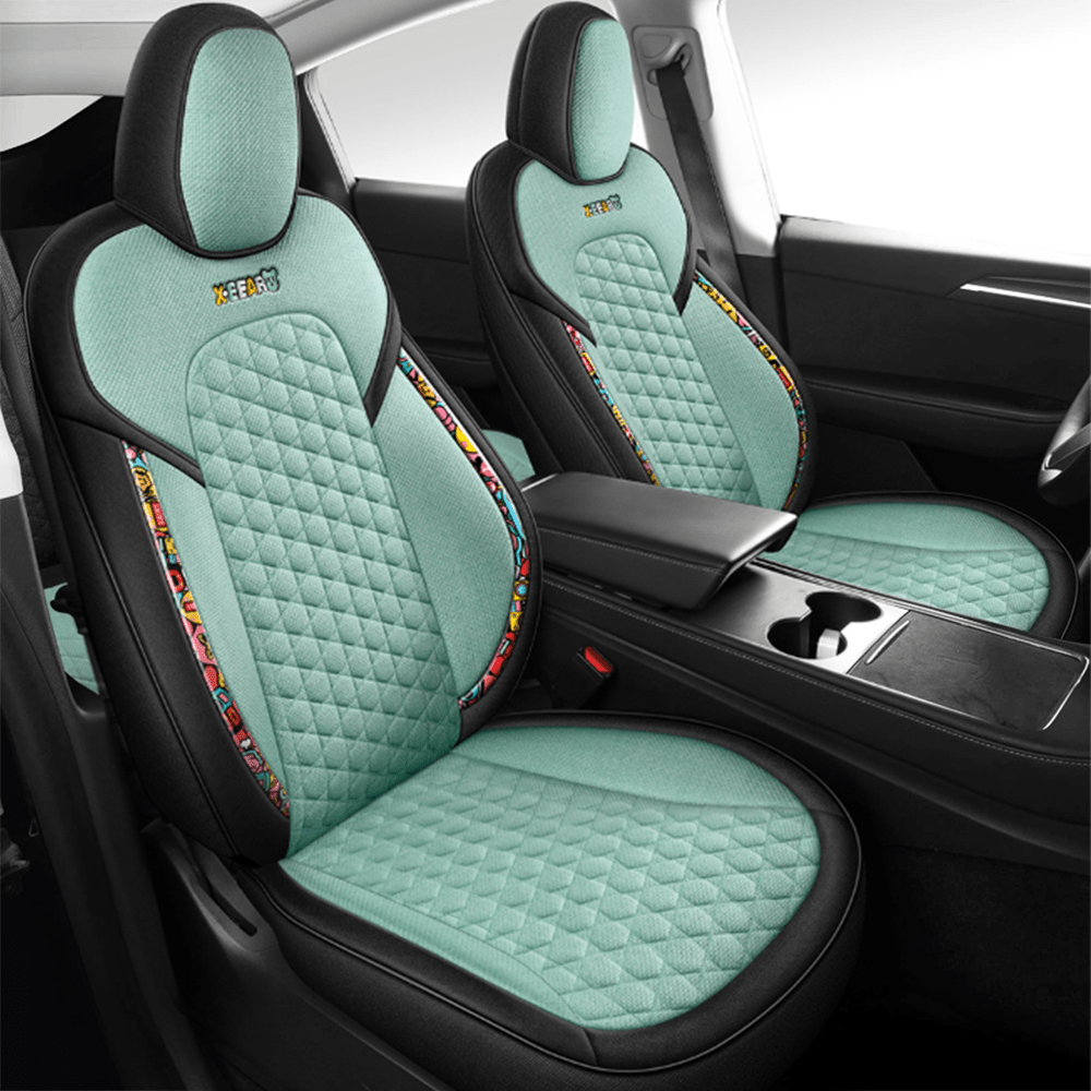 Cotton-Linen Seat Covers for Tesla Model 3 - Teskay