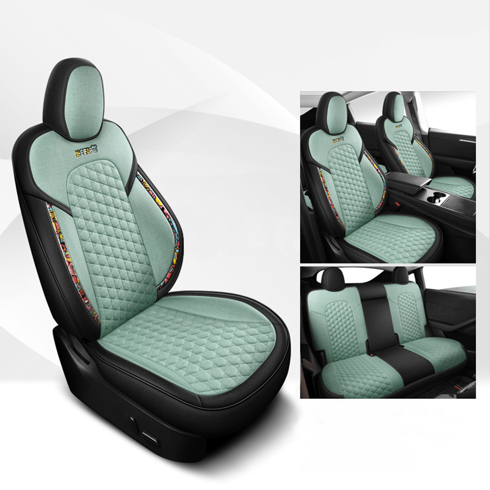Cotton-Linen Seat Covers for Tesla Model 3 - Teskay