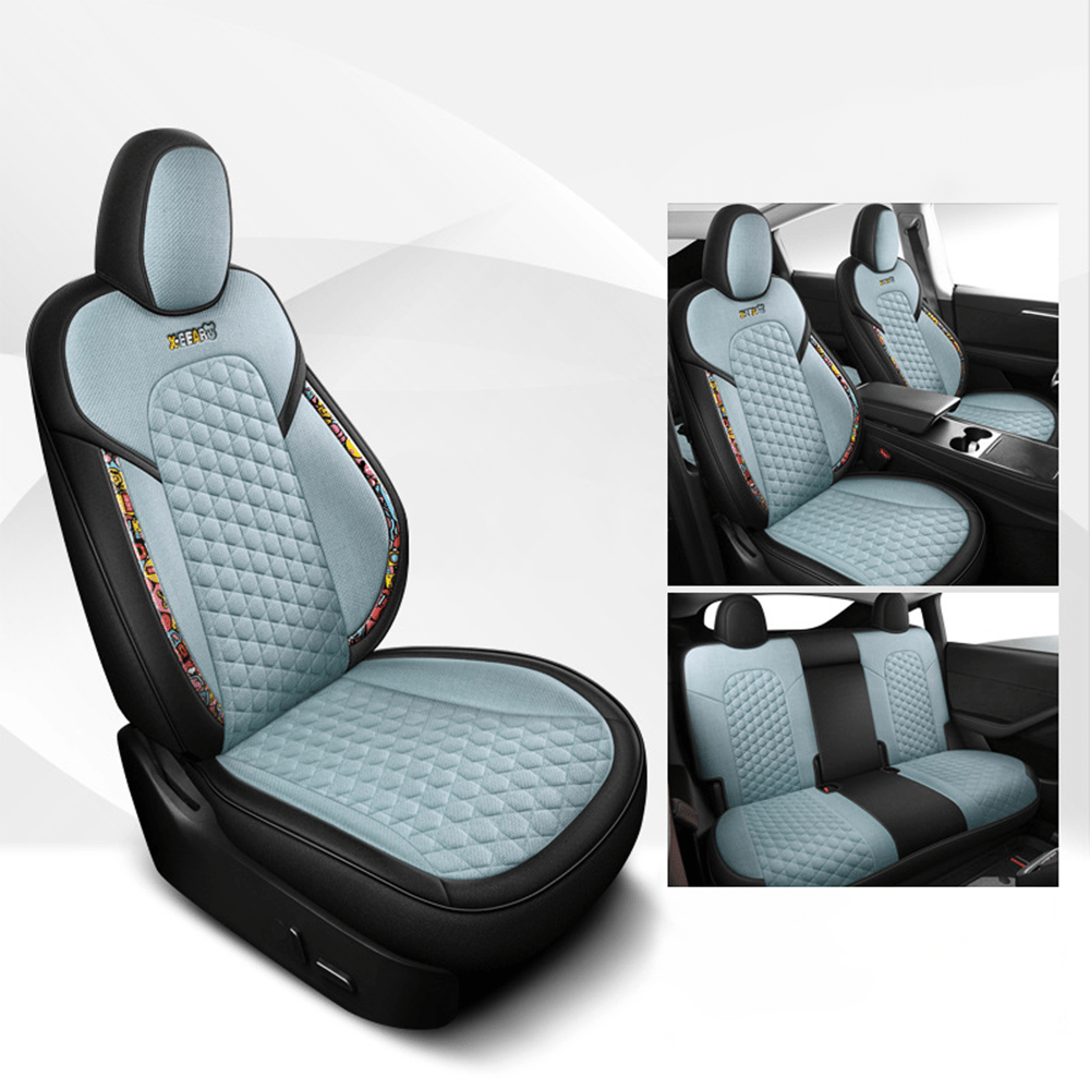 Cotton-Linen Seat Covers for Tesla Model 3 - Teskay
