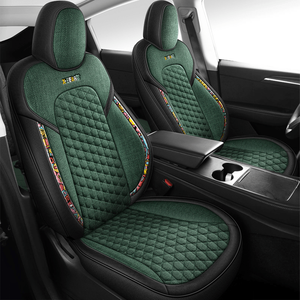 Cotton-Linen Seat Covers for Tesla Model 3 - Teskay