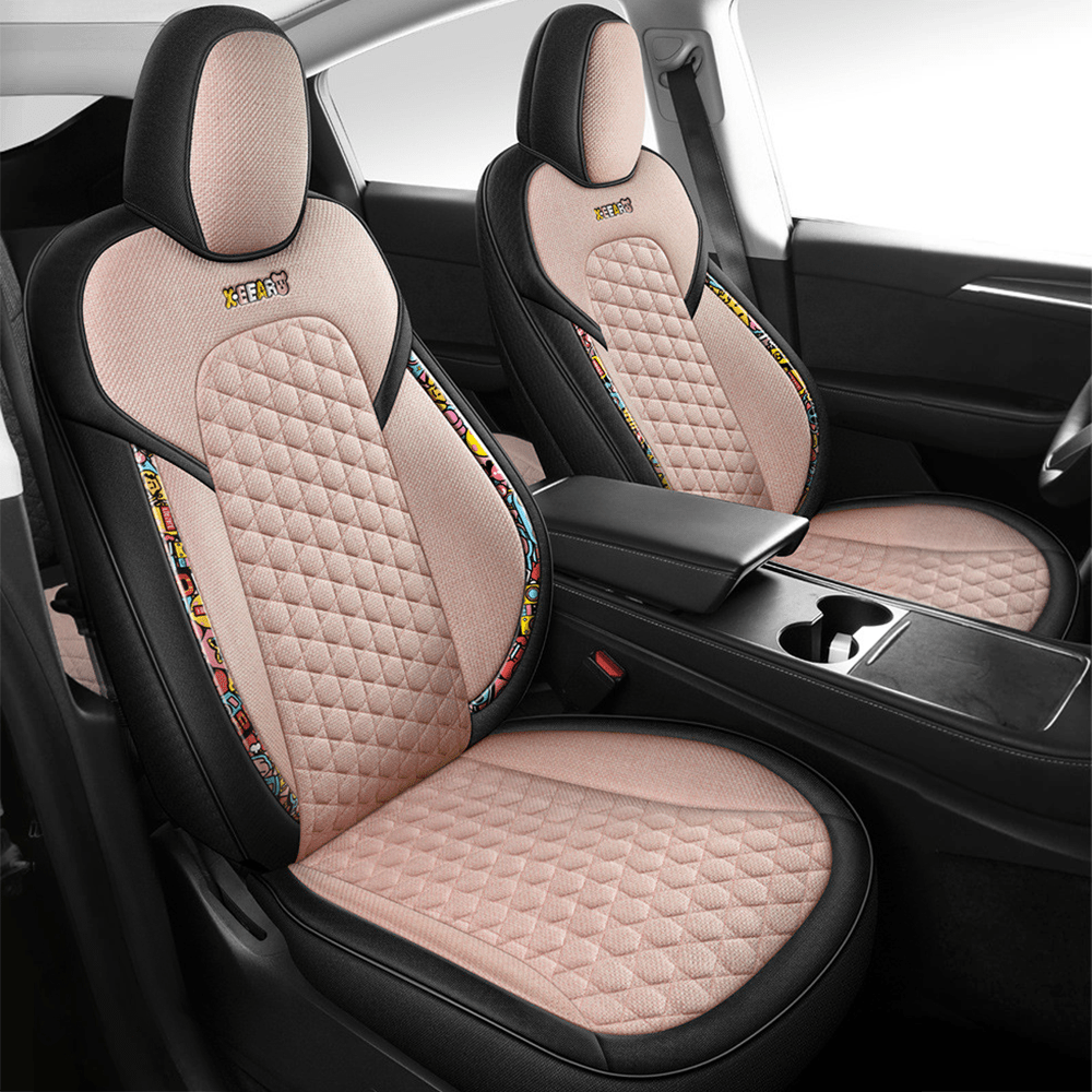 Cotton-Linen Seat Covers for Tesla Model 3 - Teskay