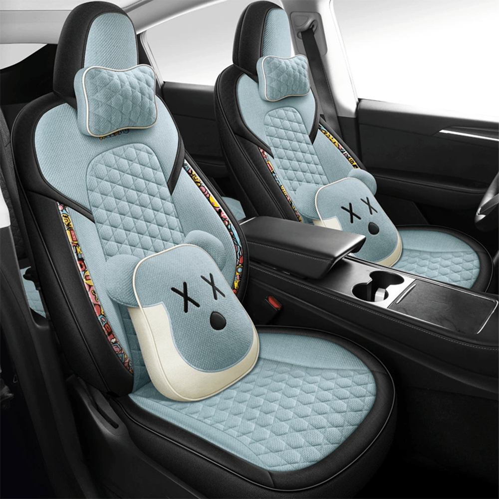Cotton-Linen Seat Covers for Tesla Model 3 - Teskay