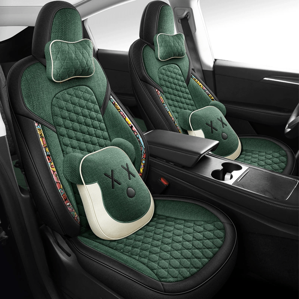 Cotton-Linen Seat Covers for Tesla Model 3 - Teskay
