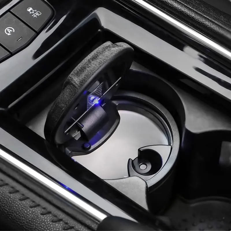 Cup Holder Suede Ashtray for Tesla Model 3/Y/S/X
