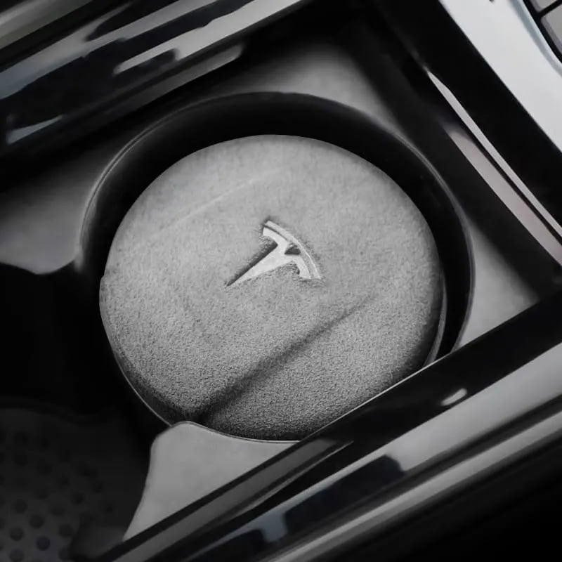 Cup Holder Suede Ashtray for Tesla Model 3/Y/S/X