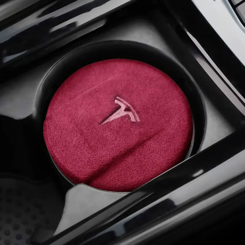 Cup Holder Suede Ashtray for Tesla Model 3/Y/S/X