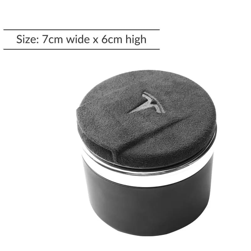 Cup Holder Suede Ashtray for Tesla Model 3/Y/S/X