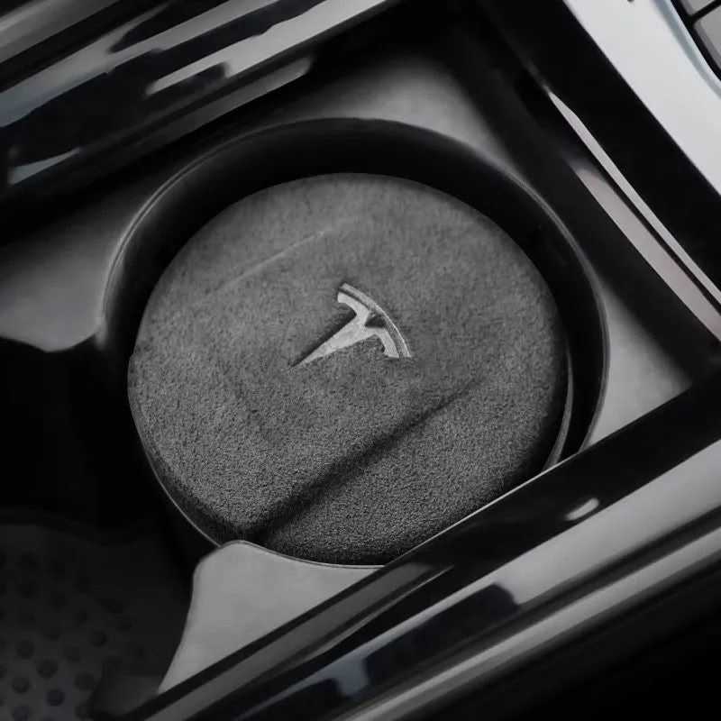 Cup Holder Suede Ashtray for Tesla Model 3/Y/S/X