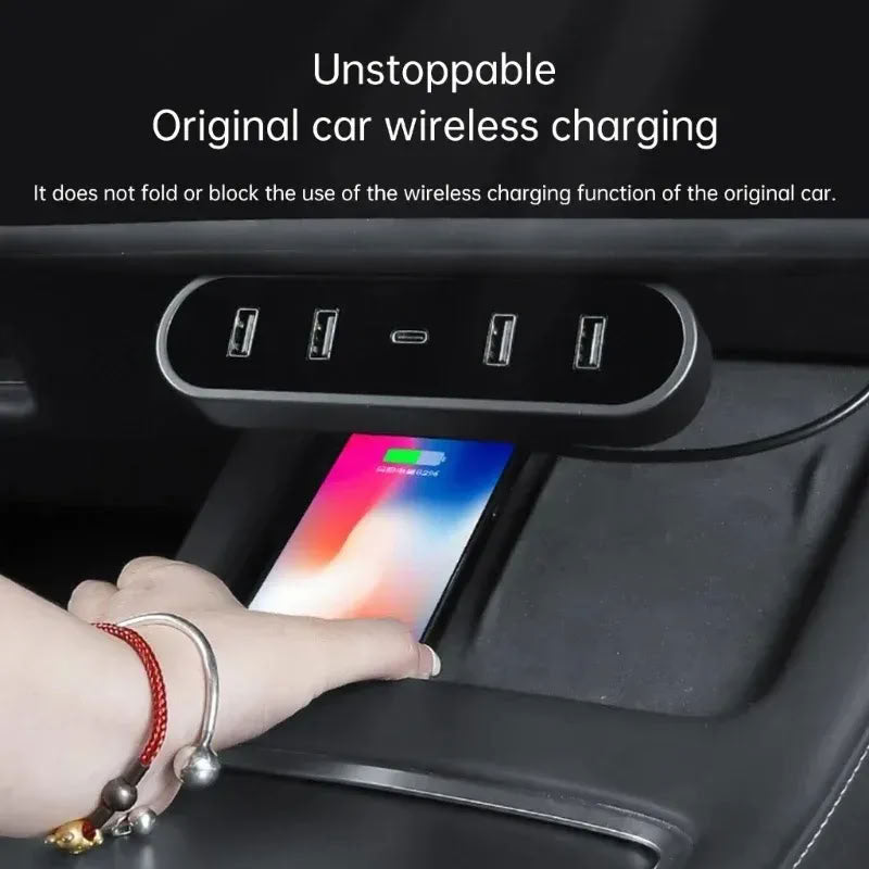 Docking Station for Tesla Model 3/Y USB Fast Charging (2021-2023)
