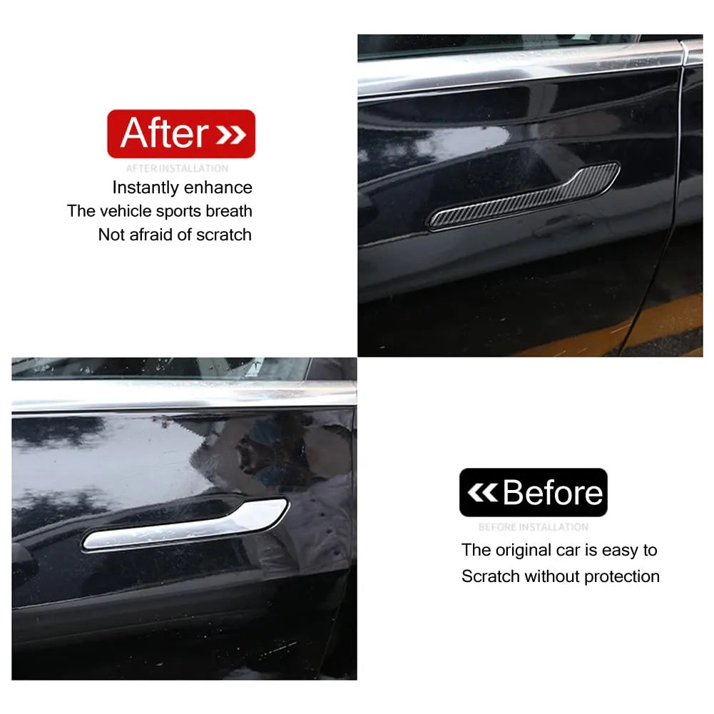 Tesla Model 3/Y Door Handle Covers – ABS Carbon Fiber Trim (4pcs)-4