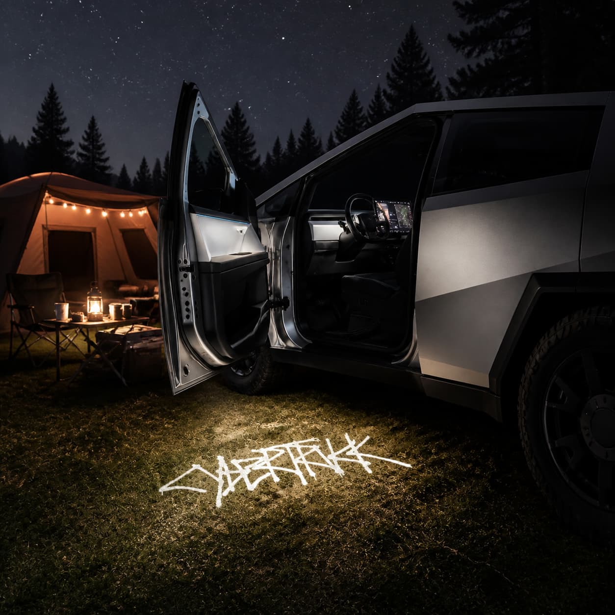 Door Projection Welcome Light Puddle Lights for Cybertruck